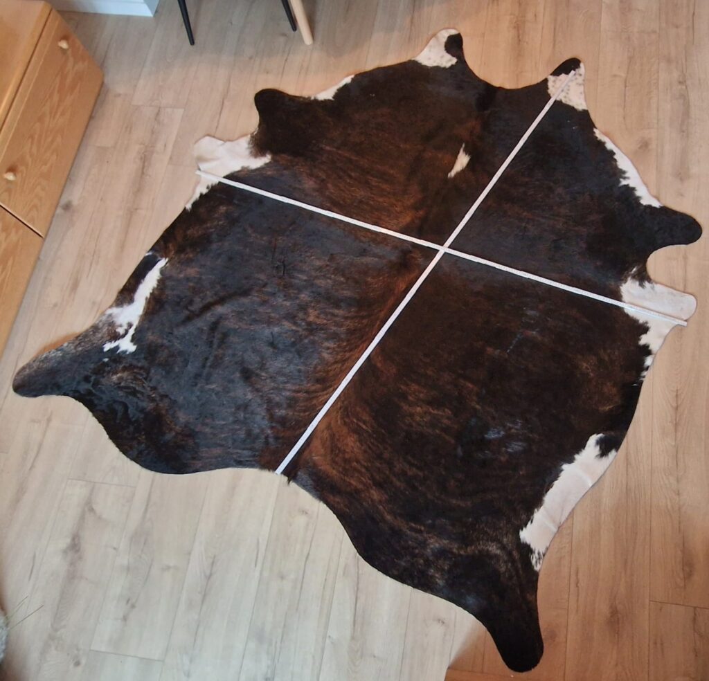Rinderfell dunkelbraun ca. 4qm